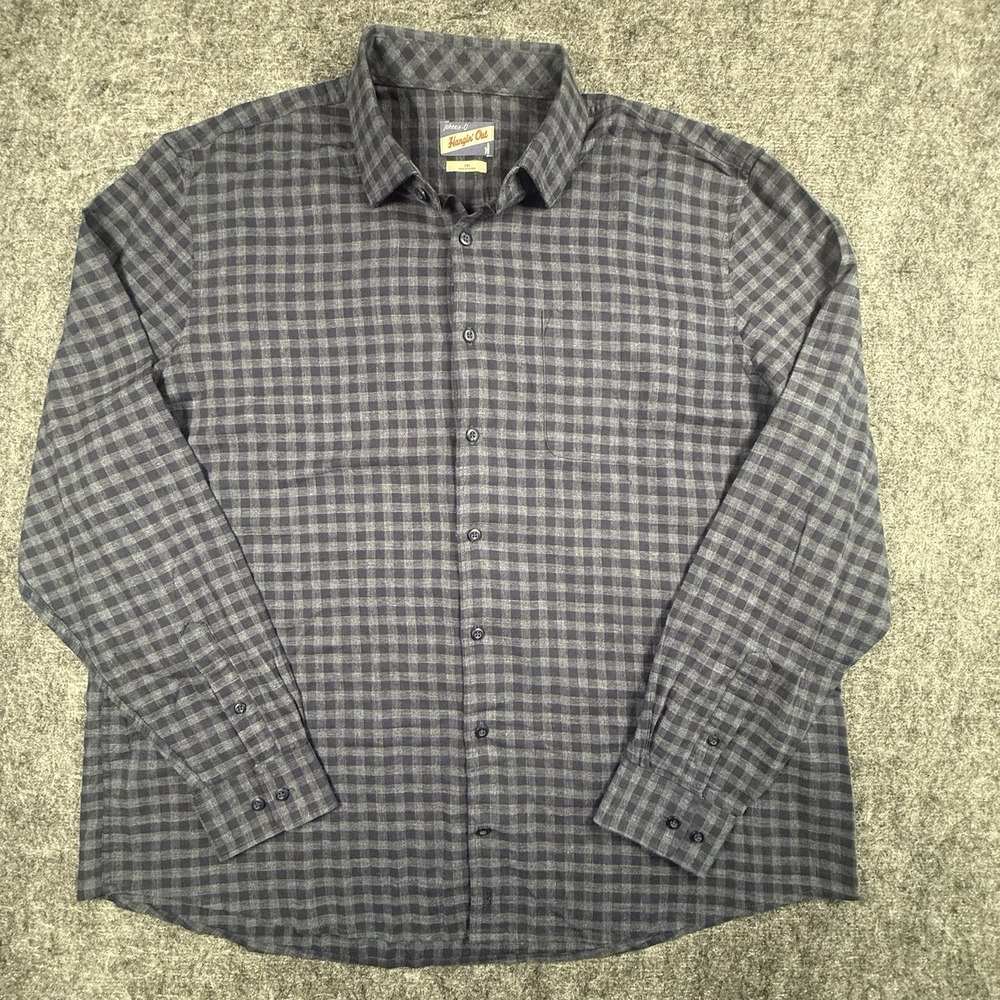 Johnnie O Hangin Out Orion Flannel Button Up Shirt Mens 2XL Twilight Plaid
